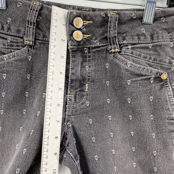 Disney Hannah Montana Jeans Girl's 12 Mid Rise Black Love Heart Denim Stretchy - Picture 5 of 16